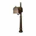 Special Lite Products Berkshire Curbside Mailbox with Ashland Mailbox Post Unit - Hand Rubbed Bronze SCB-1015_SPK-600-BRZ